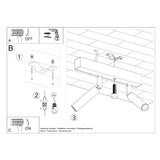Plafondlamp Eyetech Sollux Zwart Metaal Nnb