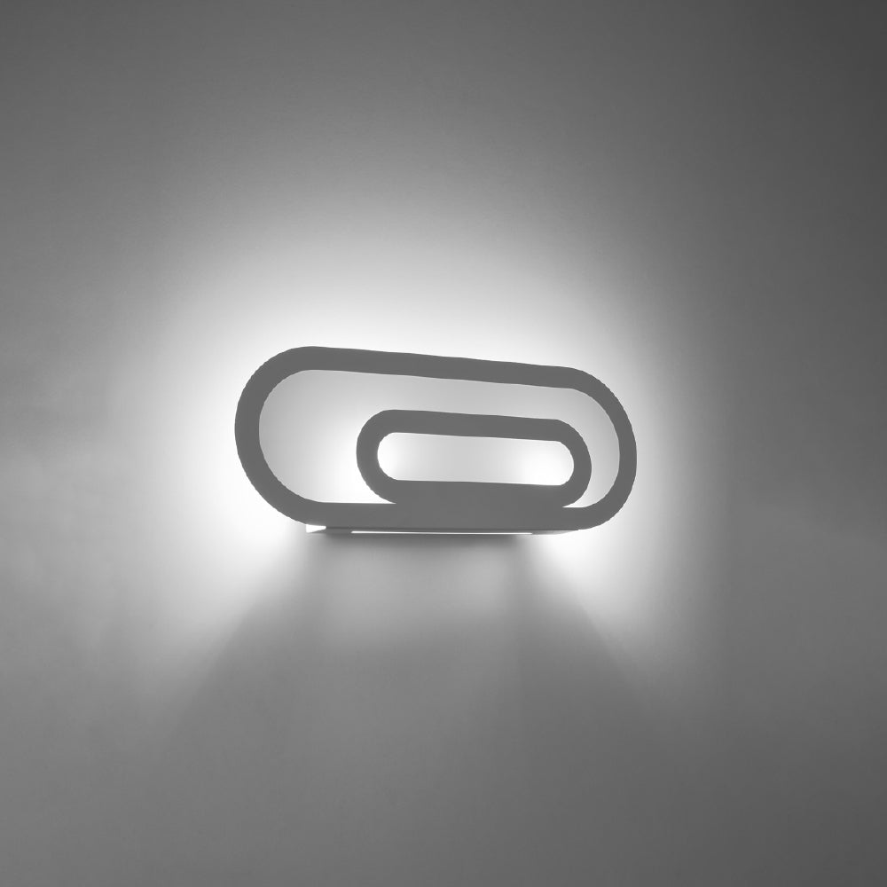 Wandlamp Saccon Sollux Wit LxBxH 47x17x13 Metaal, PVC Nnb
