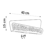 Wandlamp Alize Sollux Wit LxBxH 44x17x8 Metaal, PVC Nnb