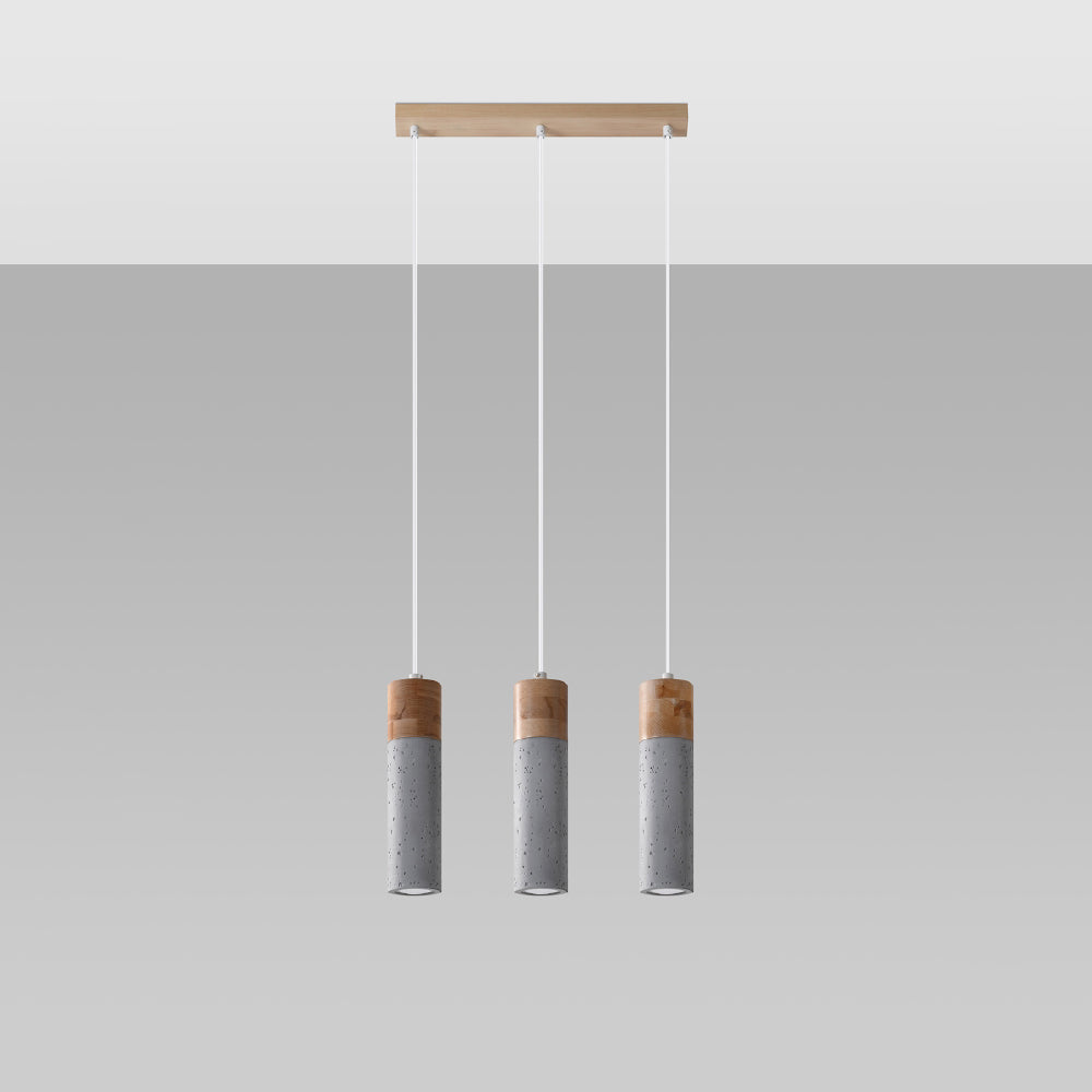 Hanglamp Zane Sollux Grijs LxBxH 51x21x21 Beton Nnb