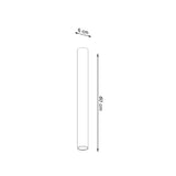 Plafondlamp Lagos Sollux Wit LxBxH 83x18x11 Metaal Nnb
