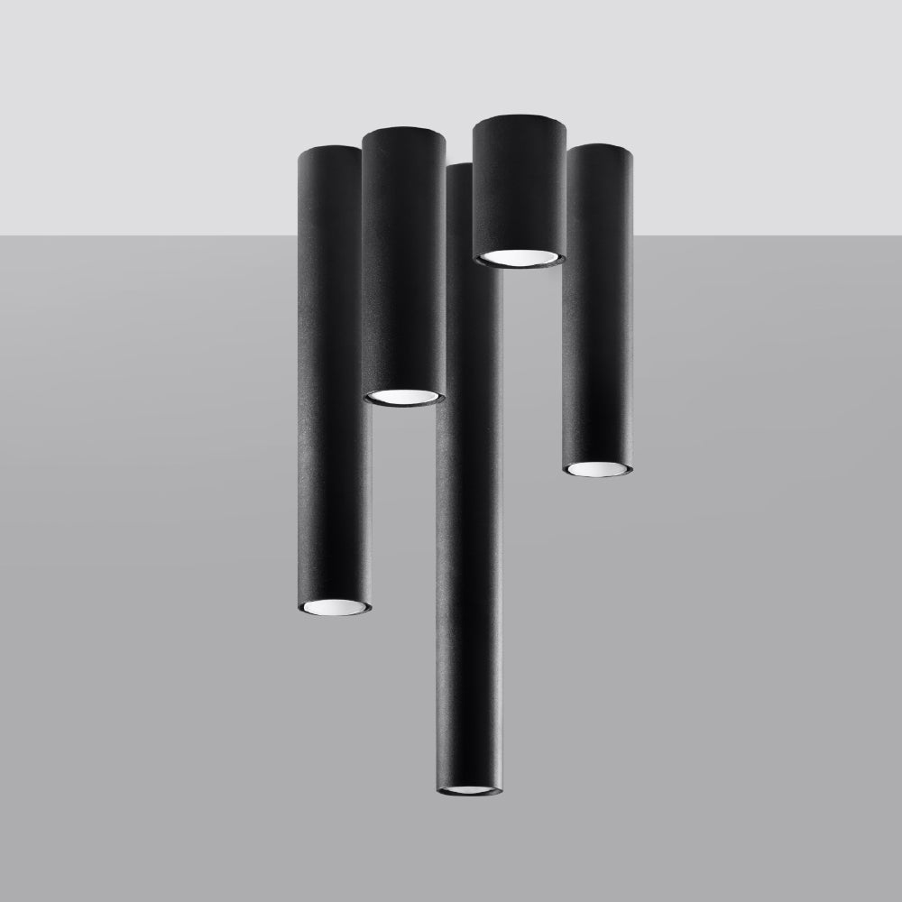 Plafondlamp Lagos Sollux Zwart Metaal Nnb