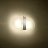 Wandlamp Salia Sollux Wit, Zilver LxBxH 20x40x15 Glas, Metaal Nnb