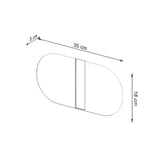Wandlamp Salia Sollux Wit, Zilver LxBxH 20x40x15 Glas, Metaal Nnb