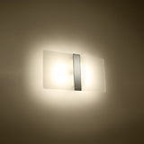 Wandlamp Azalia Sollux Wit, Zilver LxBxH 20x40x15 Glas, Metaal Nnb