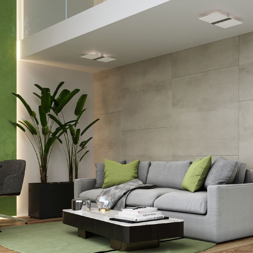 Wandlamp Azalia Sollux Wit, Zilver LxBxH 20x40x15 Glas, Metaal Nnb