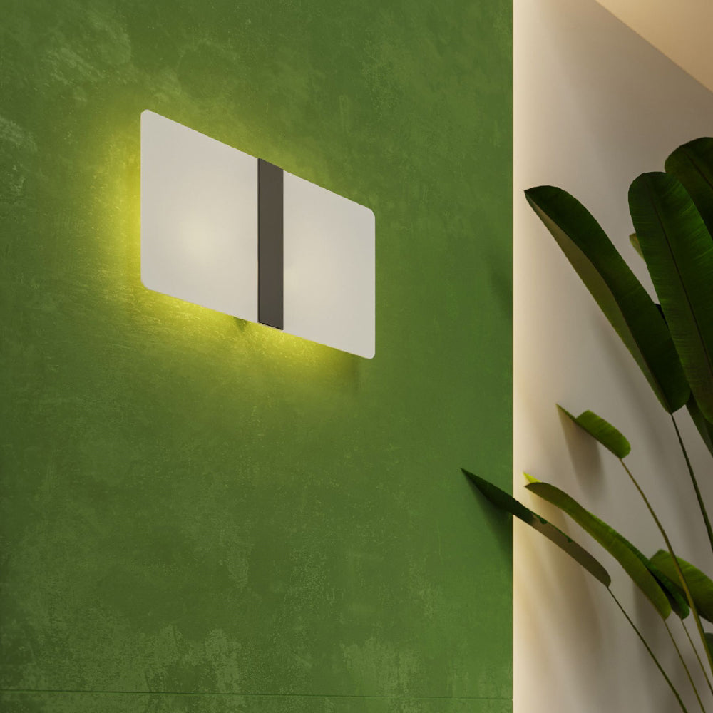 Wandlamp Azalia Sollux Wit, Zilver LxBxH 20x40x15 Glas, Metaal Nnb