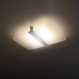 Plafondlamp Azalia Sollux Wit, Zilver Glas, Metaal Nnb