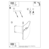 Wandlamp Tila Sollux Wit LxBxH 32x15x15 Metaal Nnb