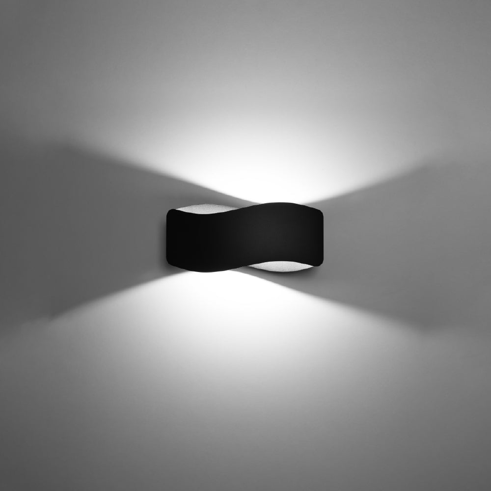 Wandlamp Tila Sollux Zwart LxBxH 32x15x15 Metaal Nnb