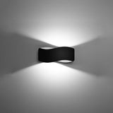 Wandlamp Tila Sollux Zwart LxBxH 32x15x15 Metaal Nnb
