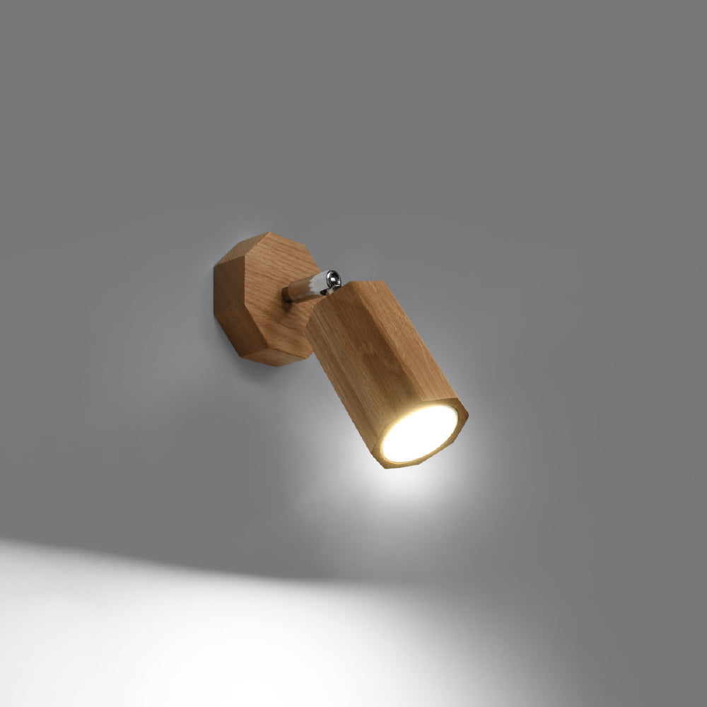 Wandlamp Zake Sollux Naturel LxBxH 17x17x17 Hout Nnb