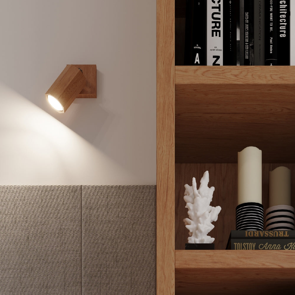 Wandlamp Zake Sollux Naturel LxBxH 17x17x17 Hout Nnb