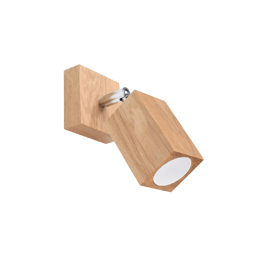 Wandlamp Keke Sollux Naturel LxBxH 17x17x17 Hout Nnb