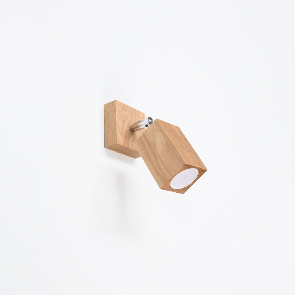 Wandlamp Keke Sollux Naturel LxBxH 17x17x17 Hout Nnb