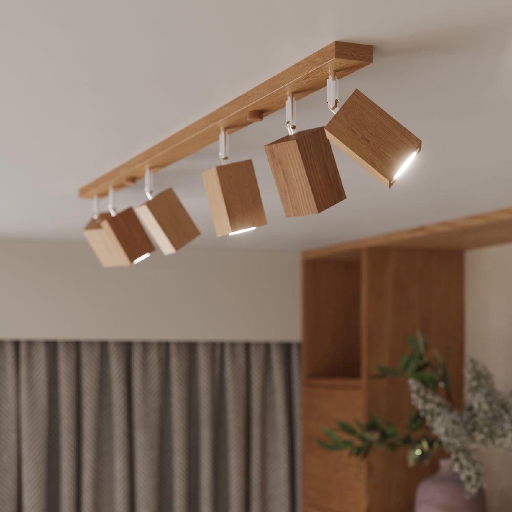 Wandlamp Keke Sollux Naturel LxBxH 17x17x17 Hout Nnb