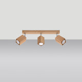 Plafondlamp Keke Sollux Naturel LxBxH 66x20x27 Hout Nnb