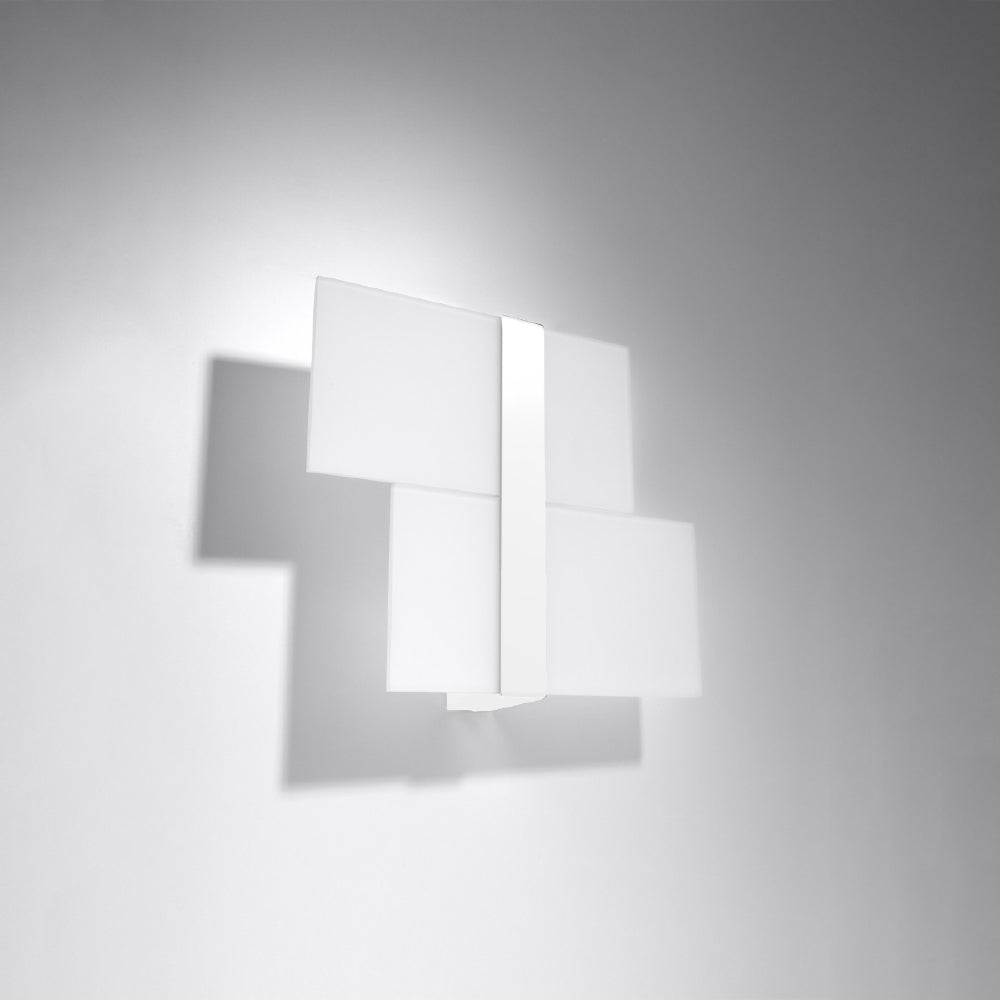 Wandlamp Massimo Sollux Wit LxBxH 40x20x15 Metaal, Glas Nnb