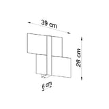 Wandlamp Massimo Sollux Wit LxBxH 40x20x15 Metaal, Glas Nnb