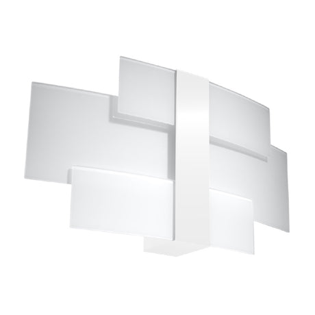 Wandlamp Celia Sollux Wit LxBxH 40x20x15 Metaal, Glas Nnb