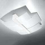 Plafondlamp Celia Sollux Wit LxBxH 63x33x15 Metaal, Glas Nnb