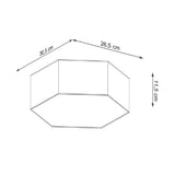 Plafondlamp Sunde Sollux Wit PVC Nnb