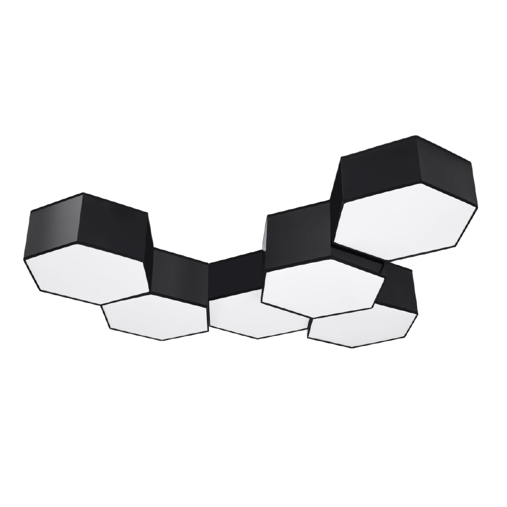 Plafondlamp Sunde Sollux Zwart PVC Nnb