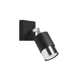 Wandlamp Nero Sollux Zwart, Zilver LxBxH 11x11x18 Metaal Nnb