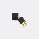 Wandlamp Nero Sollux Zwart, Goud LxBxH 11x11x18 Metaal Nnb