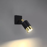 Wandlamp Nero Sollux Zwart, Goud LxBxH 11x11x18 Metaal Nnb