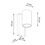 Wandlamp Utti Sollux Wit LxBxH 11x11x18 Metaal Nnb