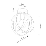 Plafondlamp Tulos Sollux Wit Metaal Nnb