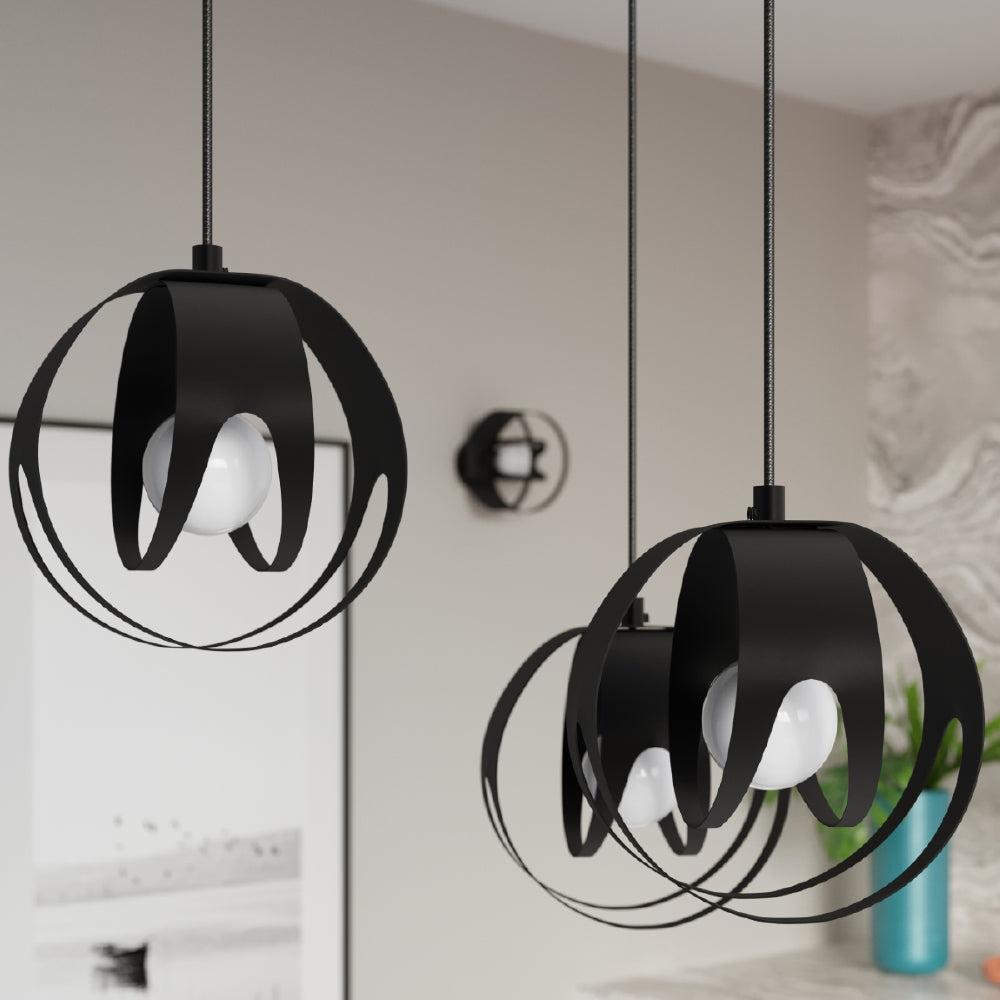 Plafondlamp Tulos Sollux Zwart Metaal Nnb