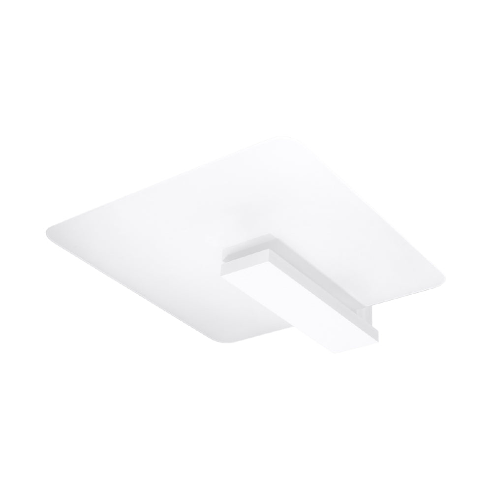 Plafondlamp Lappo Sollux Wit LxBxH 48x48x20 Hout, Glas Nnb