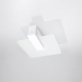 Plafondlamp Lappo Sollux Wit LxBxH 48x48x20 Hout, Glas Nnb