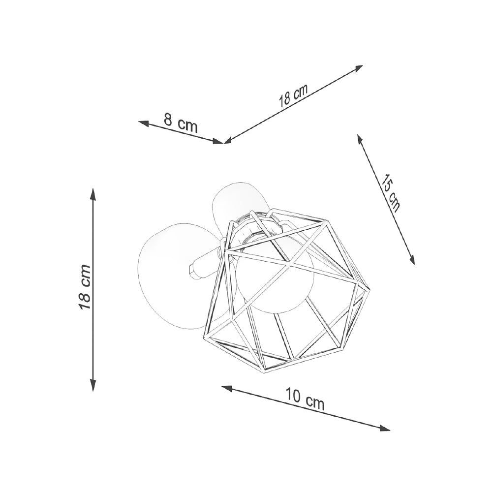 Wandlamp Artemis Sollux Wit LxBxH 16x16x16 Metaal Nnb