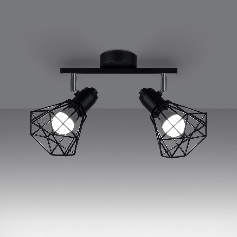 Plafondlamp Artemis Sollux Zwart LxBxH 31x14x14 Metaal Nnb
