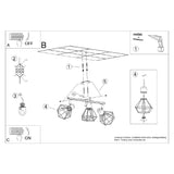 Plafondlamp Artemis Sollux Zwart LxBxH 50x20x12 Metaal Nnb