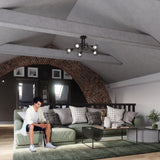 Plafondlamp Artemis Sollux Zwart LxBxH 50x20x12 Metaal Nnb