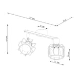Plafondlamp Beluci Sollux Wit LxBxH 31x14x14 Metaal Nnb
