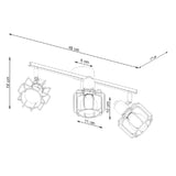 Plafondlamp Beluci Sollux Wit LxBxH 50x20x12 Metaal Nnb