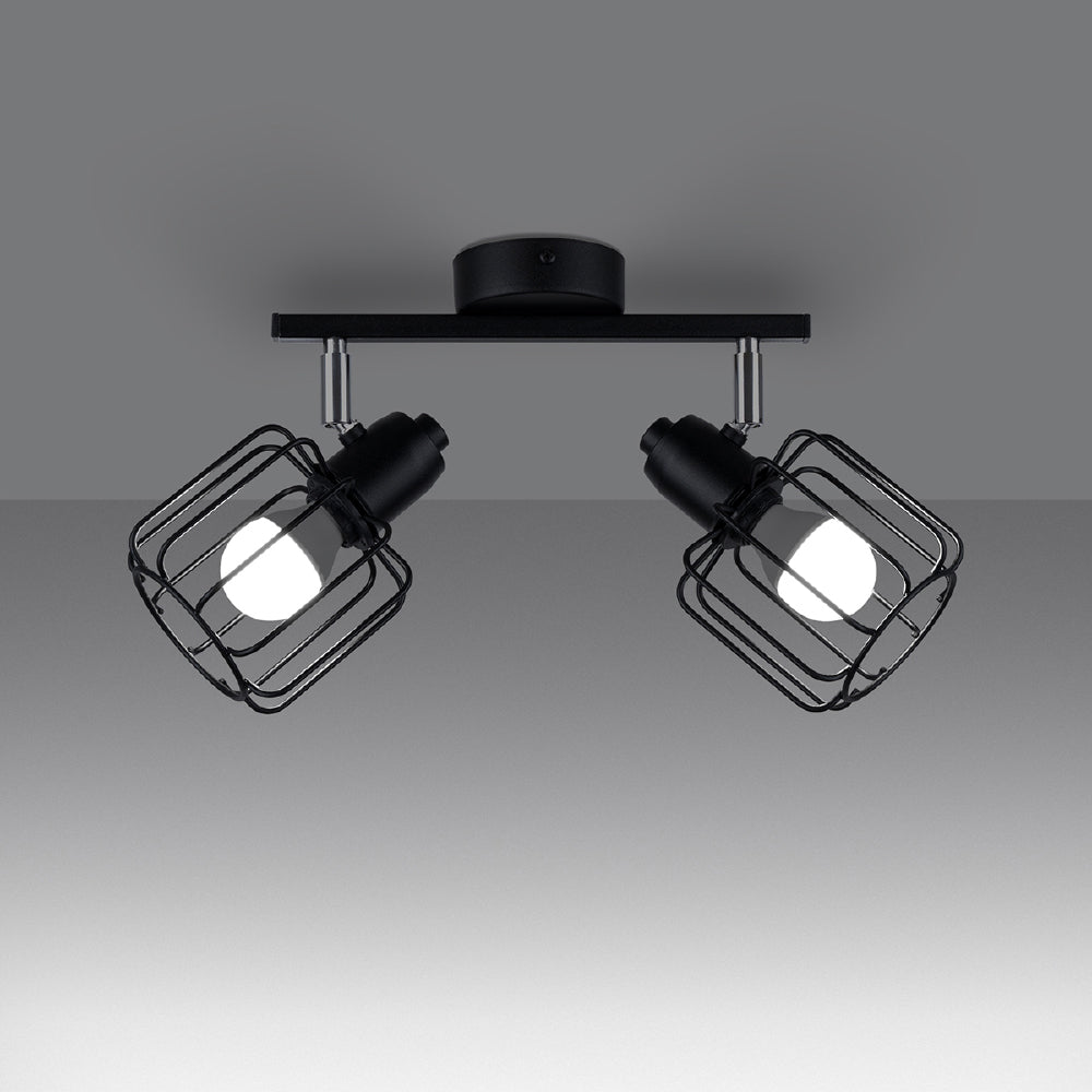 Plafondlamp Beluci Sollux Zwart LxBxH 31x14x14 Metaal Nnb