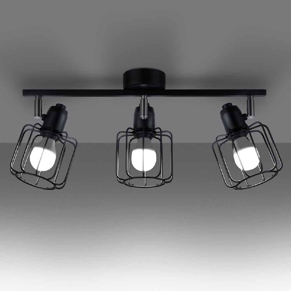 Plafondlamp Beluci Sollux Zwart LxBxH 50x20x12 Metaal Nnb