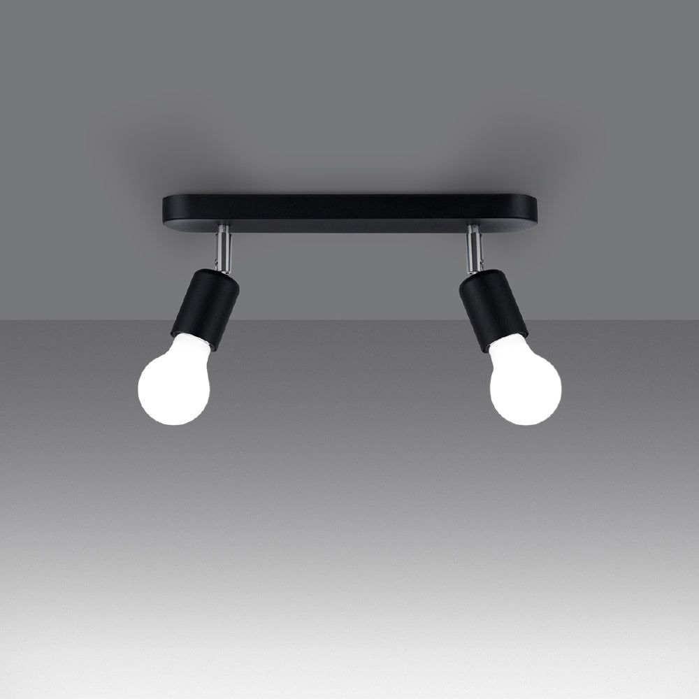 Plafondlamp Fornes Sollux Zwart LxBxH 31x12x14 Metaal Nnb