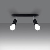 Plafondlamp Fornes Sollux Zwart LxBxH 31x12x14 Metaal Nnb