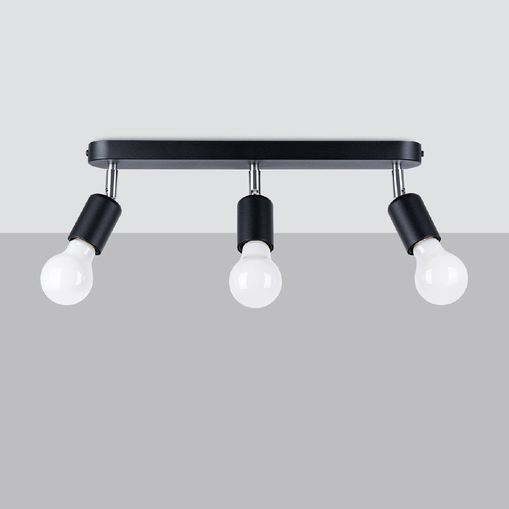 Plafondlamp Fornes Sollux Zwart LxBxH 47x12x16 Metaal Nnb
