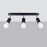 Plafondlamp Fornes Sollux Zwart LxBxH 47x12x16 Metaal Nnb