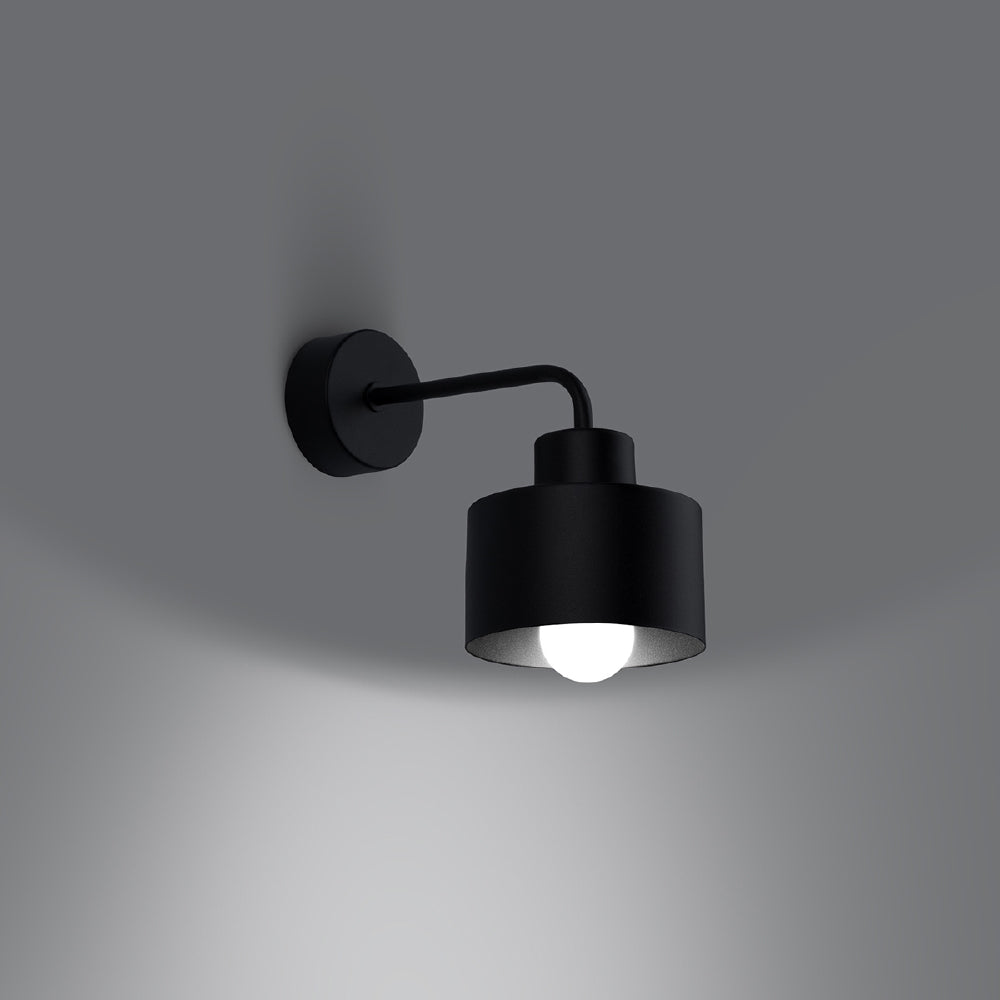Wandlamp Savara Sollux Zwart LxBxH 25x17x20 Metaal Nnb