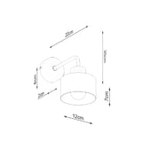 Wandlamp Savara Sollux Zwart LxBxH 25x17x20 Metaal Nnb
