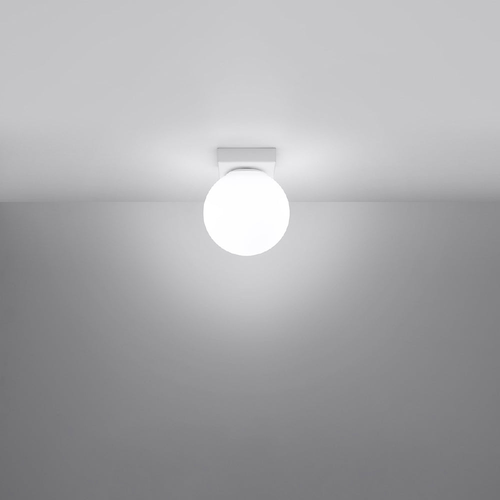 Plafondlamp Yoli Sollux Wit LxBxH 23x20x14 Metaal,Glas Nnb